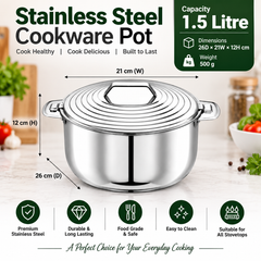 Pradeep Casserole Silver Line Double Wall Serving Insulated Stainless Steel