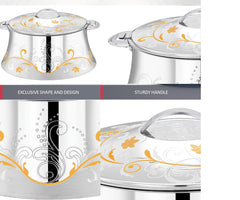 Pradeep Casserole AVA Gold Double Wall Serving Stainless Steel – Insulated Hot Pot Design Lid