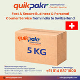 International Courier India to Switzerland