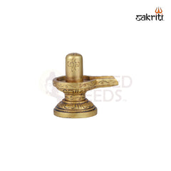 Brass Shiva Lingam – 2.2 Inch Height | Small Shivling for Pooja, Meditation & Home Temple