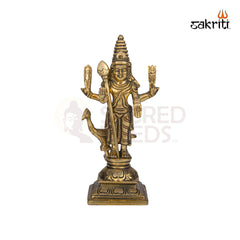 Brass Murugan Idol – 6.3 Inch Height | Subramanya Swamy Statue for Pooja, Festive Decor & Gifting