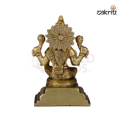 Brass Lakshmi Idol – 5.3 Inch Height | Mahalakshmi Statue for Pooja, Diwali & Prosperity Decor