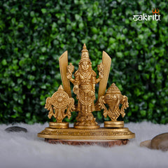 Brass Perumal Set – 4.7 Inch Height | Vishnu Idol Set for Pooja Room & Auspicious Decor