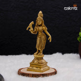 Brass Meenakshi Idol – 6 Inch Height | Goddess Meenakshi Statue for Temple & Wedding Gifting