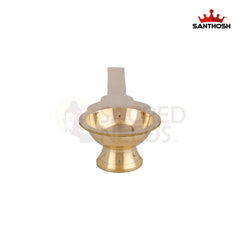 Brass Golchi Arti – 1.5 Inch Height | Miniature Brass Aarti Plate for Pooja & Temple