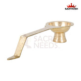Brass Golchi Arti – 1.6 Inch Height | Miniature Brass Aarti Plate for Pooja & Temple