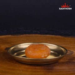 ICC Halwa Plate – 1 Inch Height | Brass Plate for Serving Halwa, Pooja & Rituals