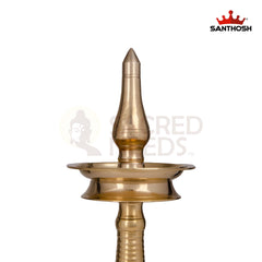 Brass AKP Vilakku – 12.5 Inch Ornate Brass Diya
