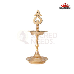Brass Karaikudi Vilakku Porai – 7 Inch Height
