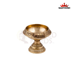 Brass Kuber Deepam Stand – 1.6 Inch Height | Decorative Brass Stand for Prosperity Diyas & Puja Use