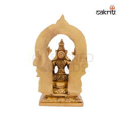 Brass Varahi with Arch – 6.2 Inch Height | Divine Varahi Devi Idol with Arch for Pooja, Rituals & Veneration