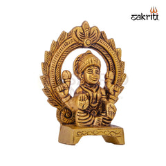 Brass Lakshmi with Arch – 3.9 Inch | Goddess Lakshmi Idol with Arch Backdrop for Mandir & Gifting