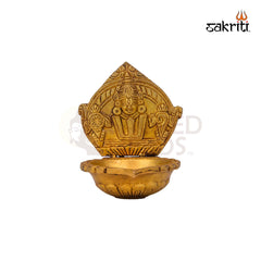 Brass Perumal Vilakku – 4.8 Inch Height | Lord Perumal Traditional Brass Deepam for Puja & Temple Decor