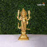 Brass Murugan Idol – 11.2 Inch Height | Lord Murugan Brass Statue for Kavadi Pooja, Temple & Home Altar