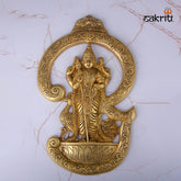 Brass Murugan Hanging Idol – 13.7 Inch Height | Wall Hanging Lord Muruga Sculpture in Brass for Pooja & Decor