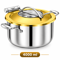Triply Chafer with Gold Lid | Soft-Close Lid & Casting Handles