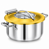 Triply Chafer with Gold Lid | Soft-Close Lid & Casting Handles
