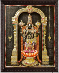 3D Balaji Lakshmi Tanjore Painting