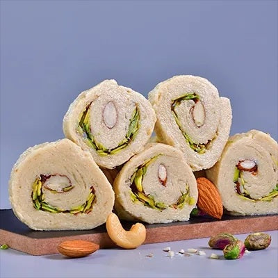 Badam Kaju Roll | Premium Dry Fruit Sweet for Festive Gifting