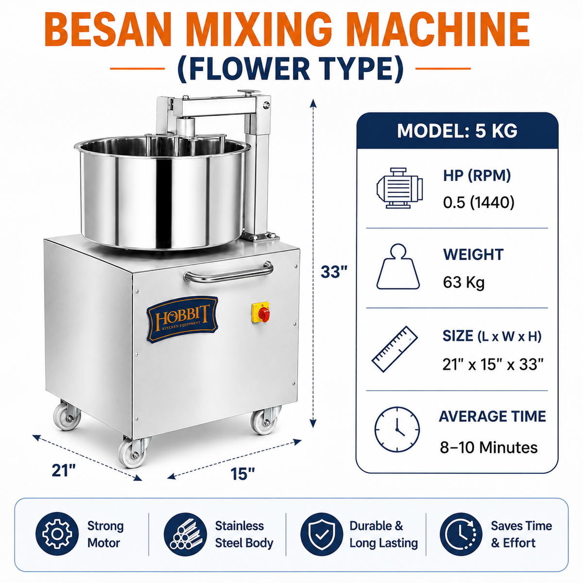 Besan Mixing Machine (Flower Type)
