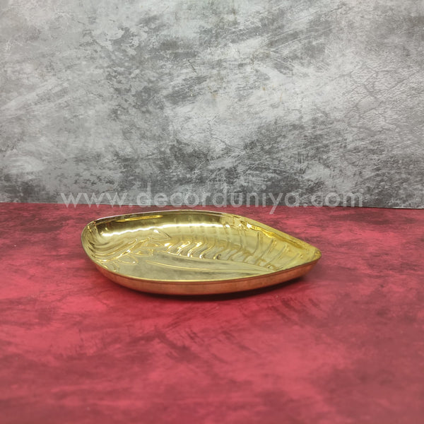 Decorative Sangu Plate | Traditional Brass Shankh Plate for Pooja and Décor