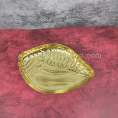 Decorative Sangu Plate | Traditional Brass Shankh Plate for Pooja and Décor