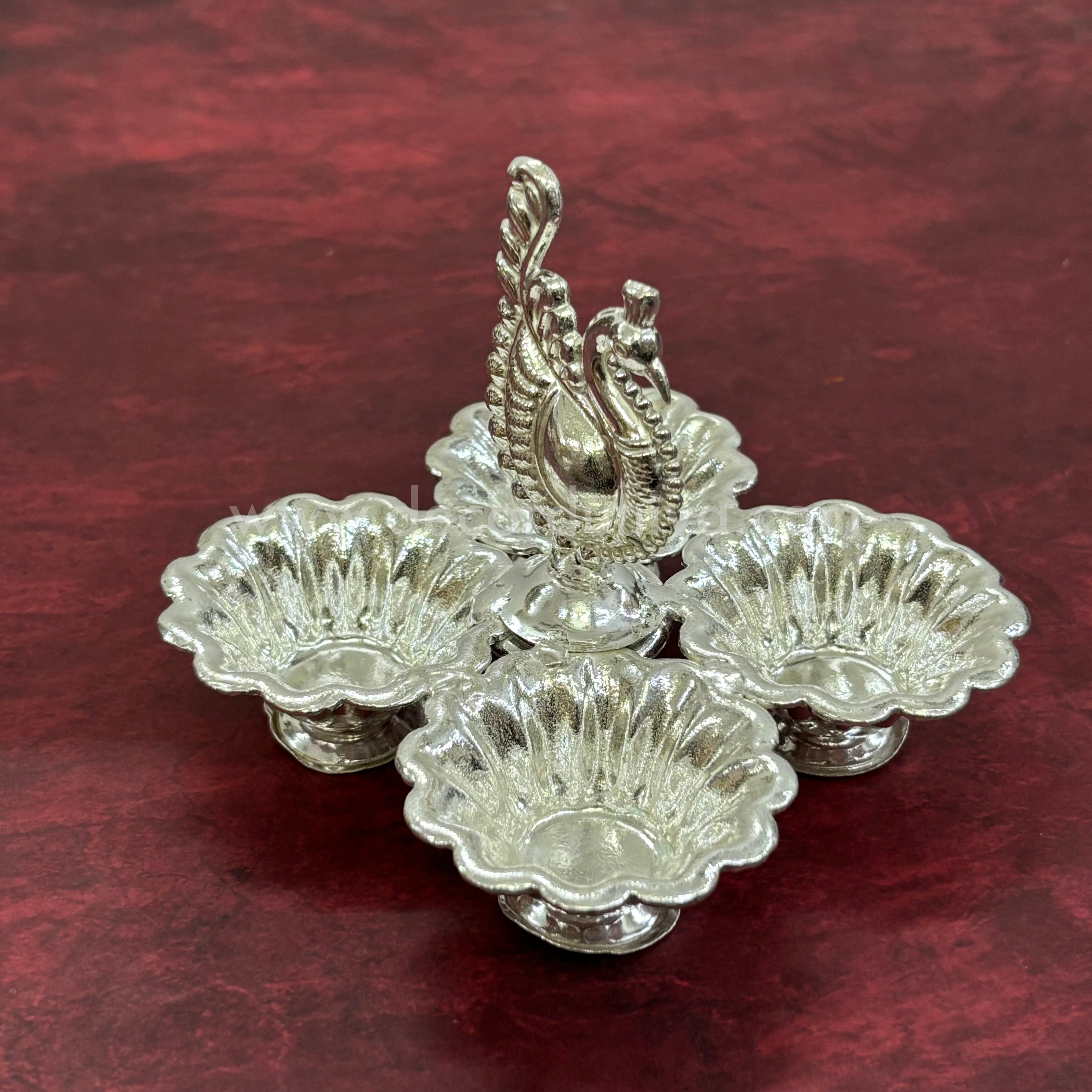 German Silver Annam Vilakku – DVH5 | Traditional Decorative Pooja Lamp