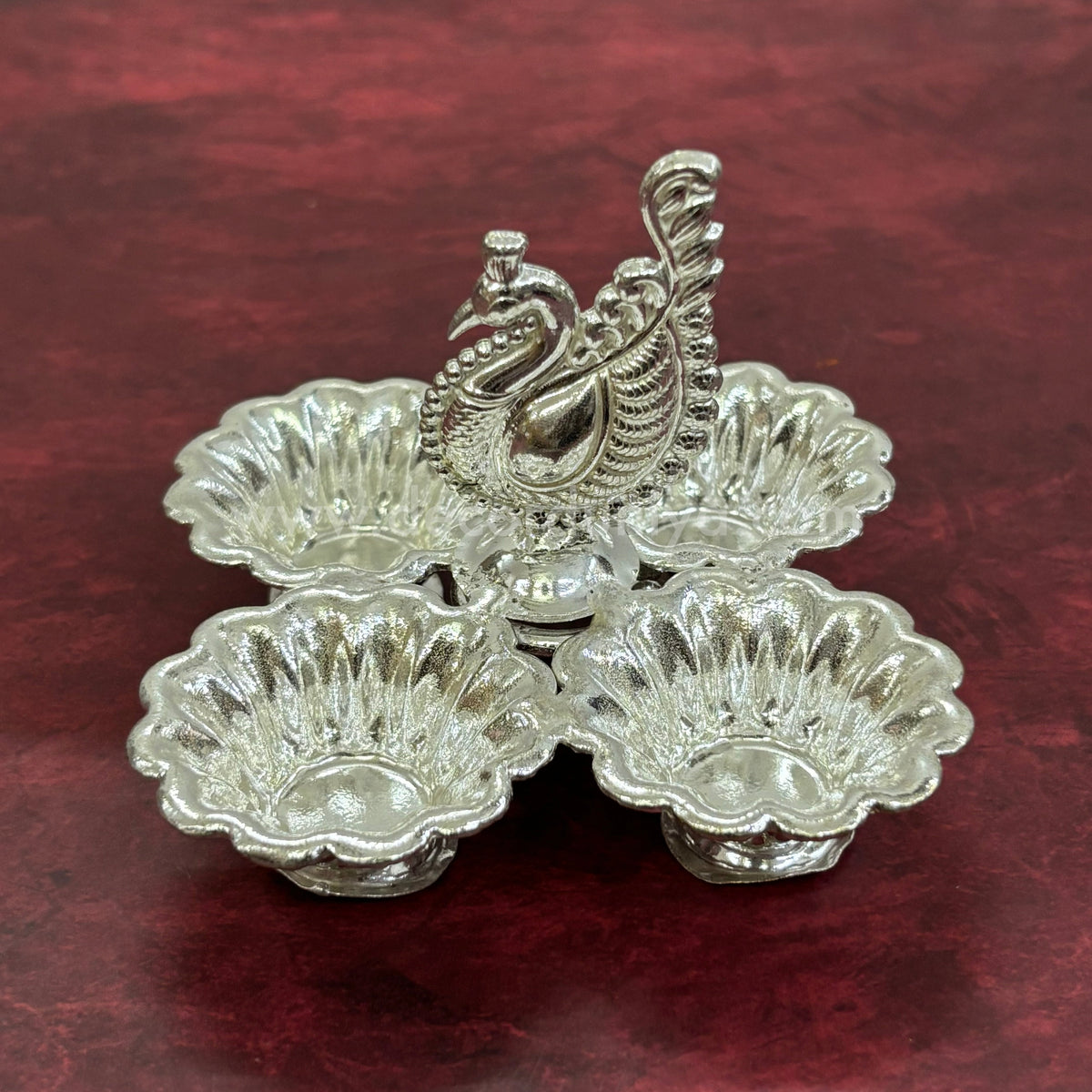 German Silver Annam Vilakku – DVH5 | Traditional Decorative Pooja Lamp