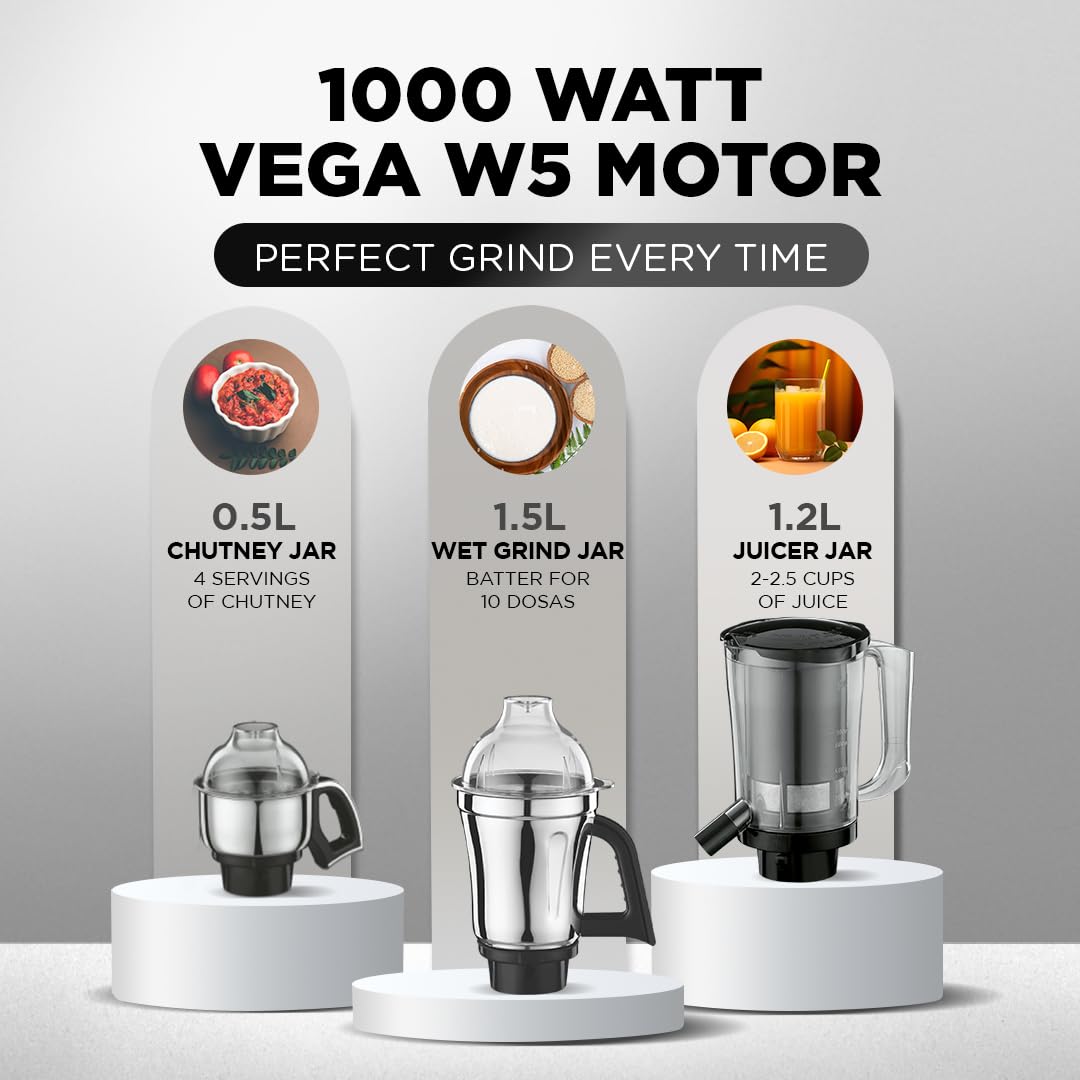 Preethi Mixer Grinder Zodiac 2.0 MG 255 - 4 Jars 1000 Watt