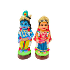 Radha Krishnar 12 and 11 inches – Divine Pair Idols for Pooja and Home Décor