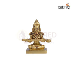 Brass Annapoorani Idol – 2.6 Inch Height | Miniature Goddess Annapurna for Pooja & Kitchen Decor