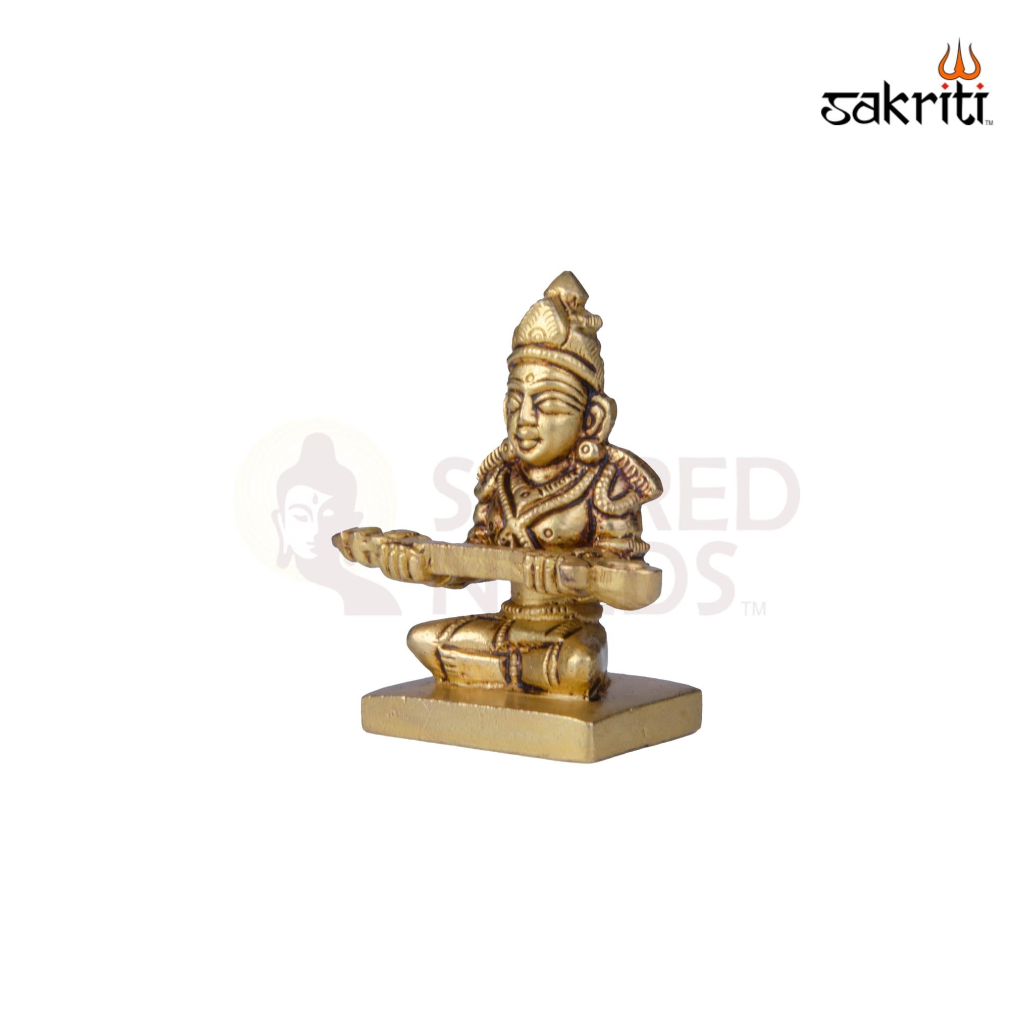 Brass Annapoorani Idol – 2.6 Inch Height | Miniature Goddess Annapurna for Pooja & Kitchen Decor