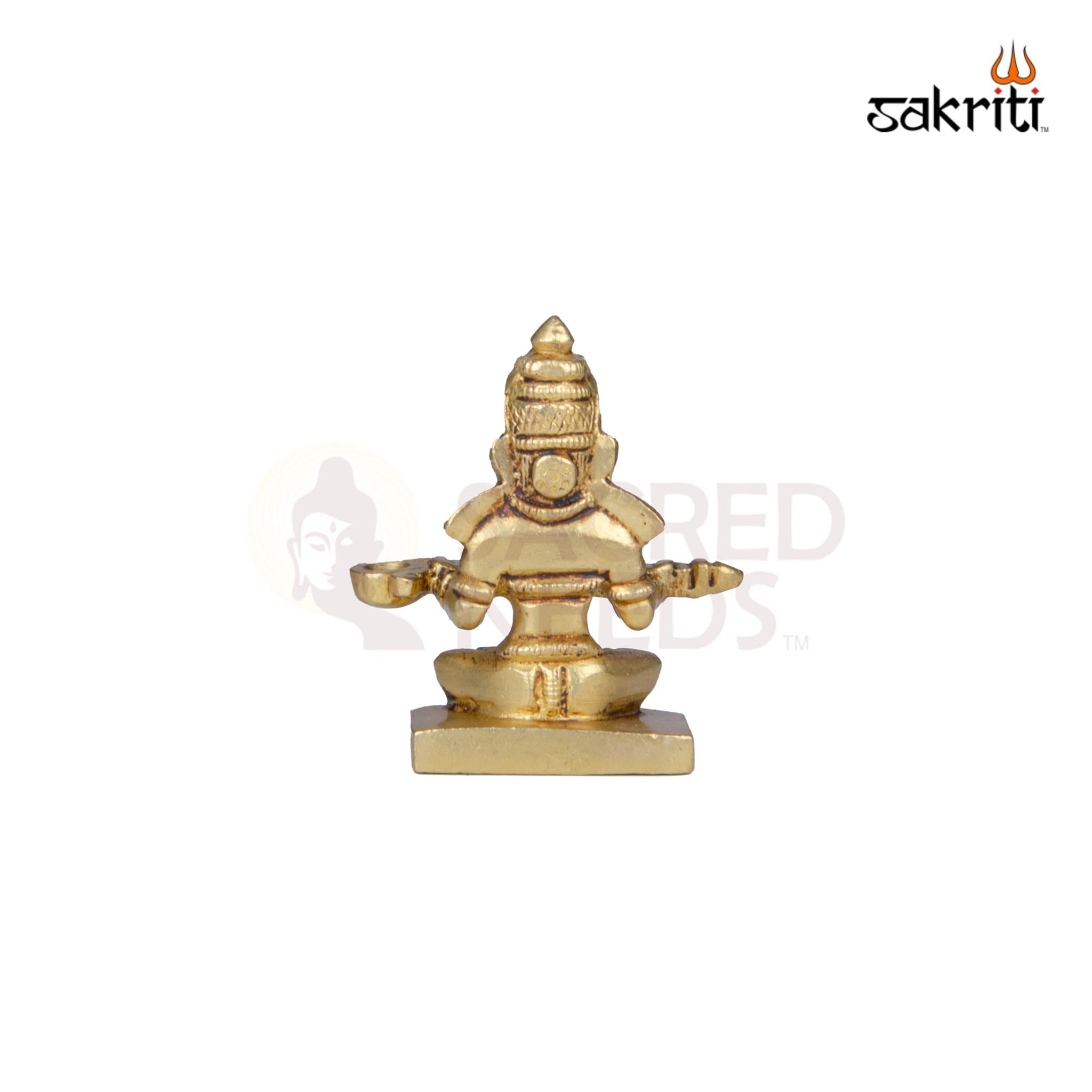 Brass Annapoorani Idol – 2.6 Inch Height | Miniature Goddess Annapurna for Pooja & Kitchen Decor