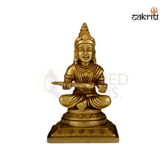 Brass Annapoorani Idol – 6.2 Inch Height | Divine Goddess Annapurna for Kitchen & Temple Decor