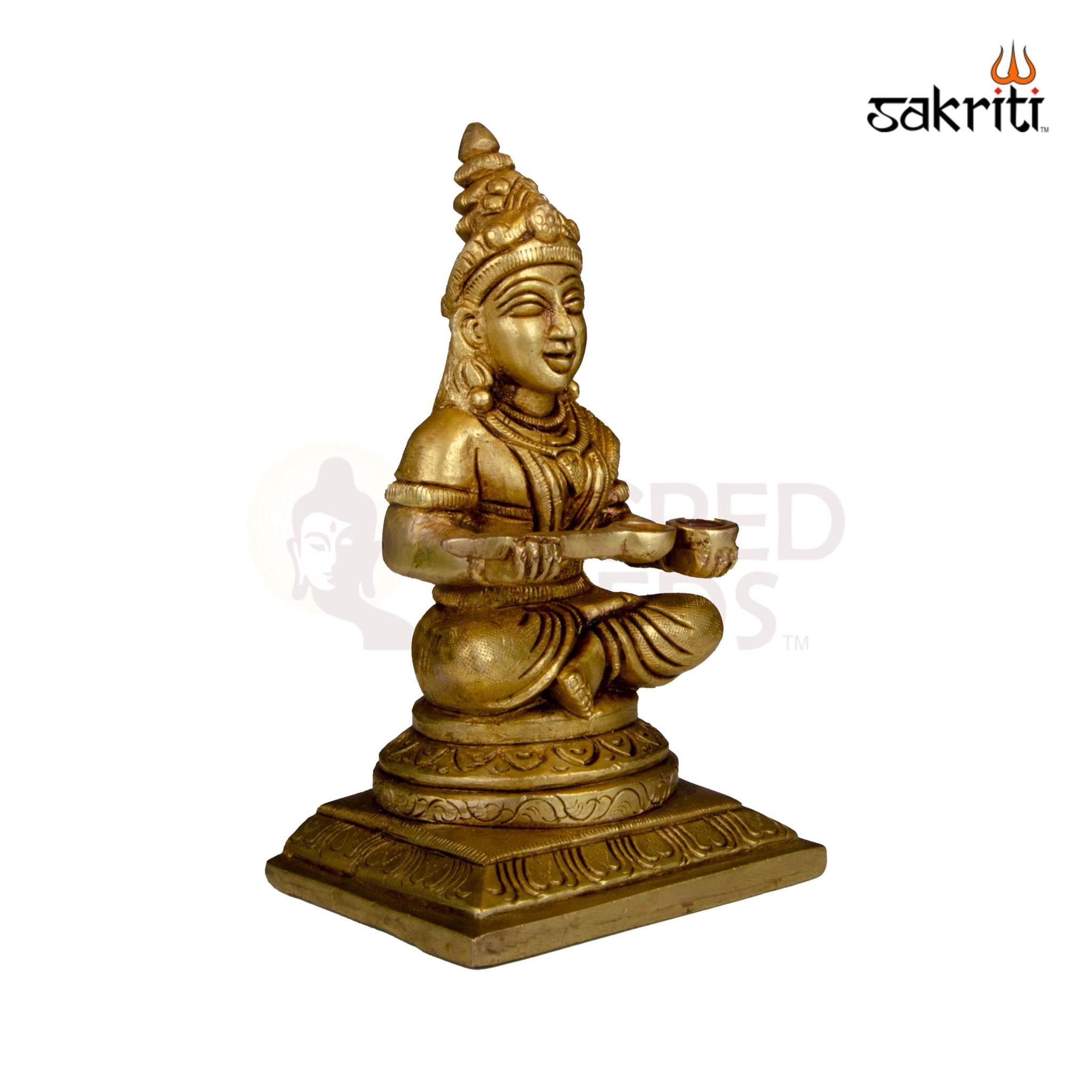 Brass Annapoorani Idol – 6.2 Inch Height | Divine Goddess Annapurna for Kitchen & Temple Decor