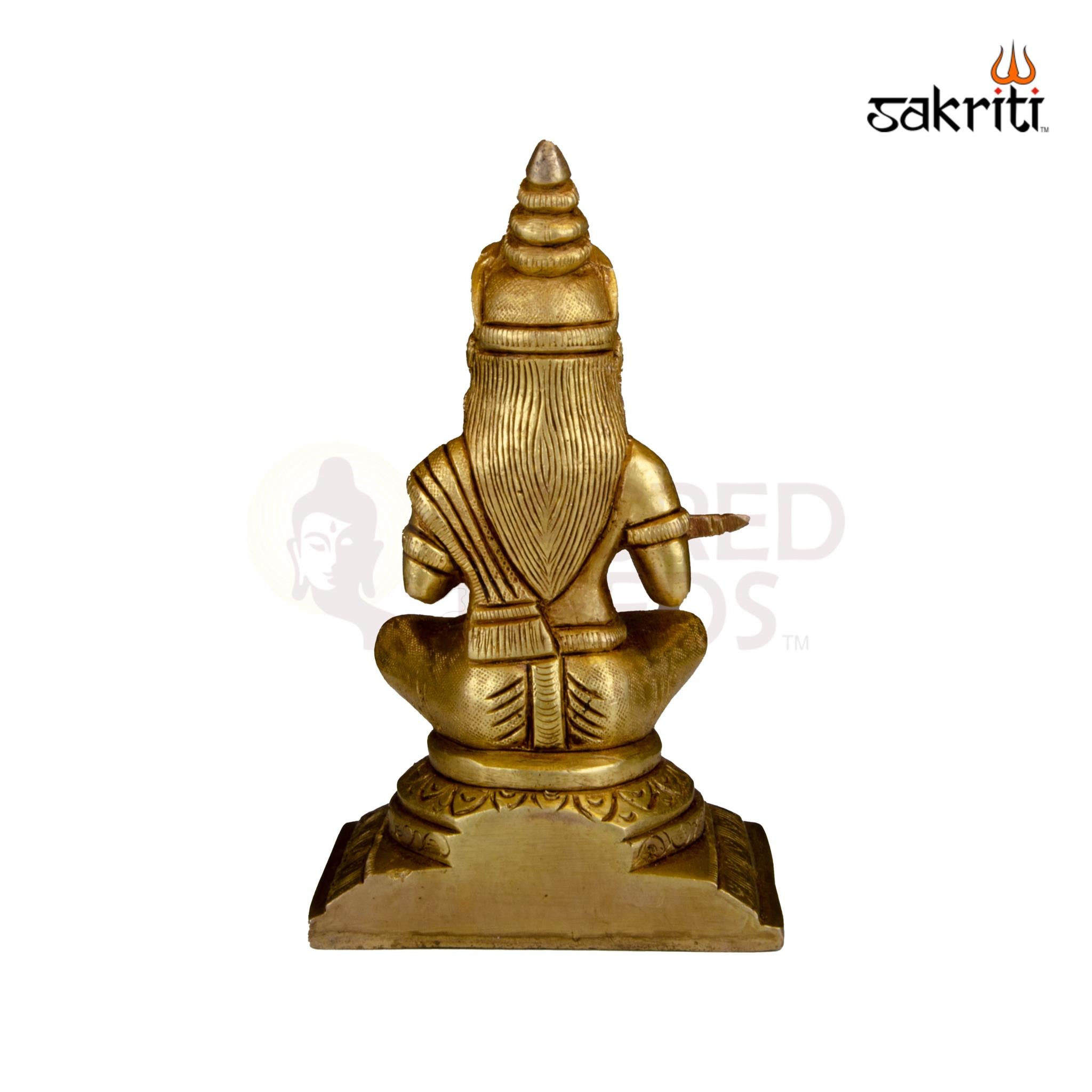 Brass Annapoorani Idol – 6.2 Inch Height | Divine Goddess Annapurna for Kitchen & Temple Decor