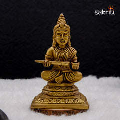 Brass Annapoorani Idol – 6.2 Inch Height | Divine Goddess Annapurna for Kitchen & Temple Decor