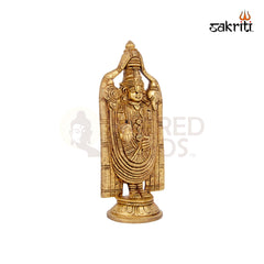 Brass Balaji Idol – 8 Inch Height | Lord Venkateswara Statue for Pooja, Temple & Home Decor