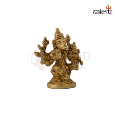 Brass Hayagriva Idol – 3.2 Inch Height | Wisdom Deity Statue for Students & Study Table