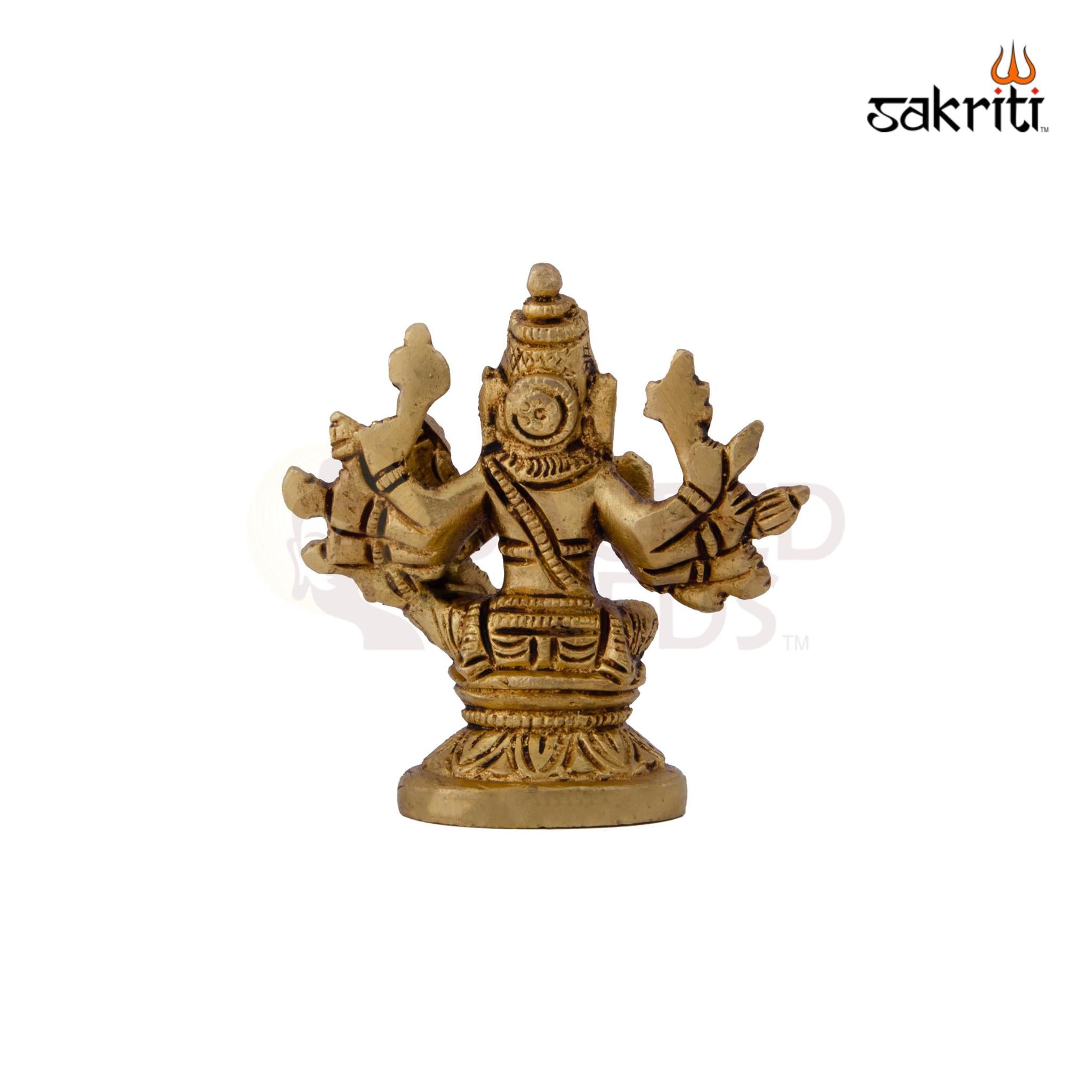 Brass Hayagriva Idol – 3.2 Inch Height | Wisdom Deity Statue for Students & Study Table