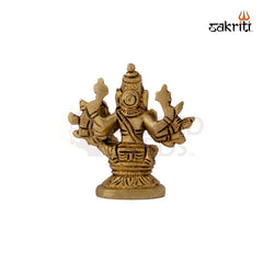 Brass Hayagriva Idol – 3.2 Inch Height | Wisdom Deity Statue for Students & Study Table