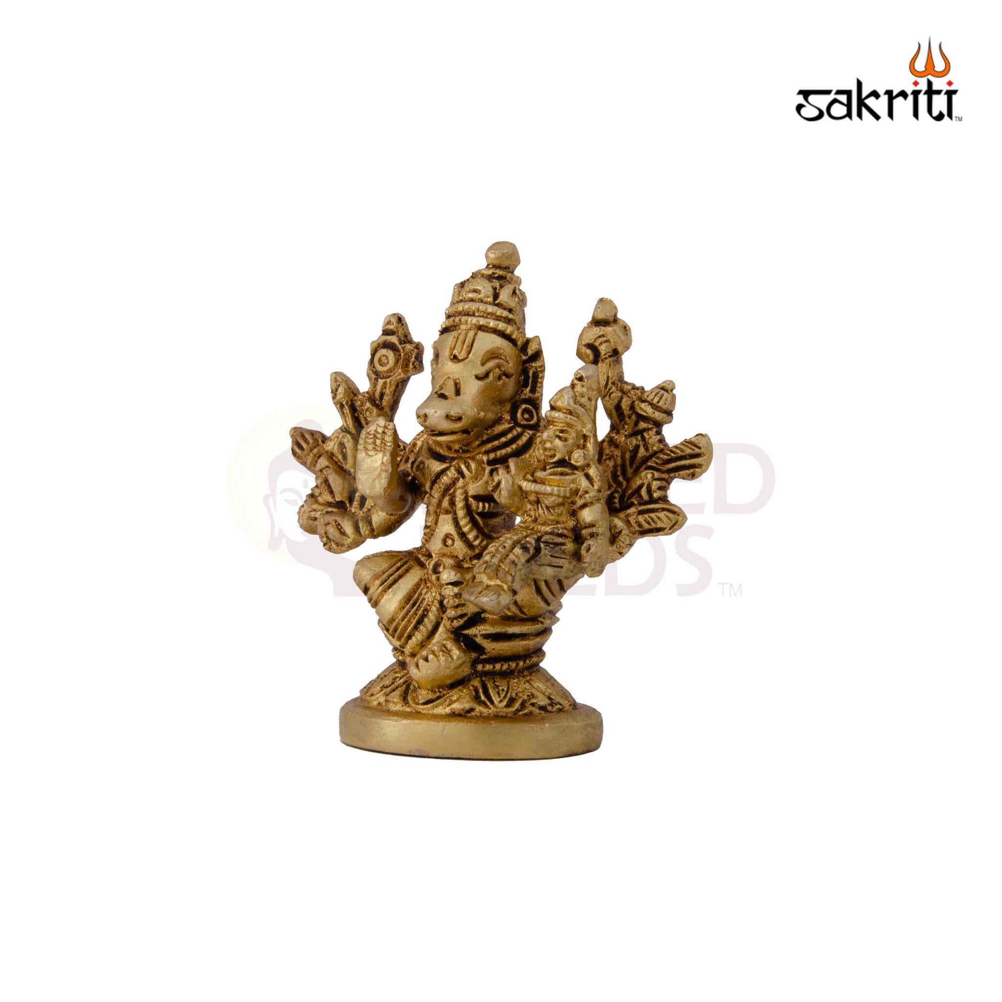 Brass Hayagriva Idol – 3.2 Inch Height | Wisdom Deity Statue for Students & Study Table