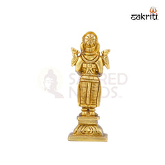 Brass Paavai Vilakku – 4.3 Inch Height | Traditional Brass Lady Lamp for Temple & Diwali Decor
