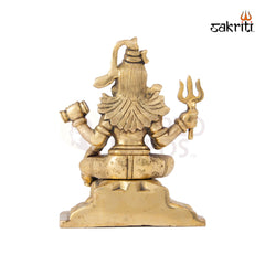 Brass Shivan Idol – 5.1 Inch Height | Lord Shiva Statue for Meditation, Pooja & Home Decor