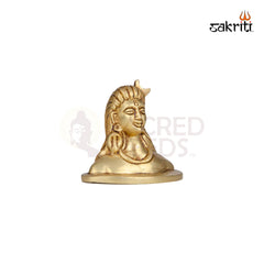 Brass Adiyogi Shivan Idol – 2.5 Inch Height | Small Lord Shiva Statue for Meditation & Dashboard