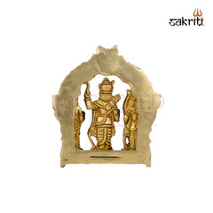 Brass Ram Darbar Idol – 4.2 Inch Height | Ram Sita Lakshman Hanuman Statue for Pooja & Festive Decor