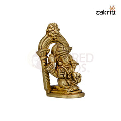 Brass Lakshmi with Arch – 3 Inch Height | Mahalakshmi Idol with Prabhavali for Pooja & Decor