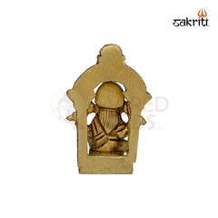 Brass Lakshmi with Arch – 3 Inch Height | Mahalakshmi Idol with Prabhavali for Pooja & Decor