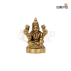 Brass Lakshmi Idol – 2.2 Inch Height | Mini Mahalakshmi for Pooja, Wealth & Prosperity