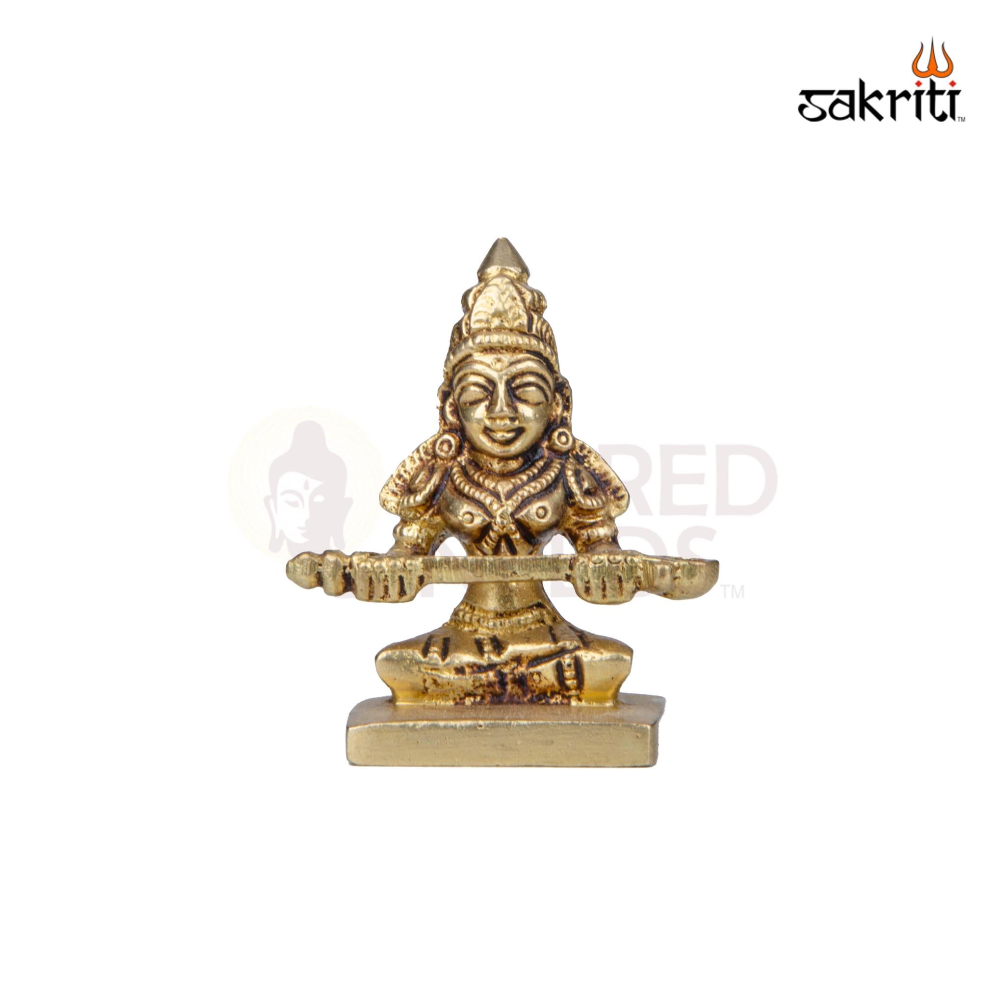 Brass Annapoorani Idol – 2.3 Inch Height | Goddess of Nourishment for Kitchen & Temple Use